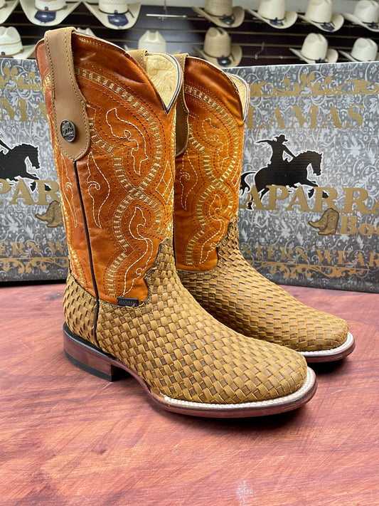 Petatillo Square Toe Honey Boot