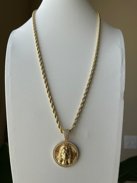 Jesus Medallion Necklace