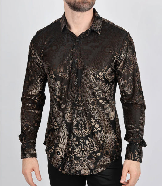 Velvet Stretch Dress Shirt