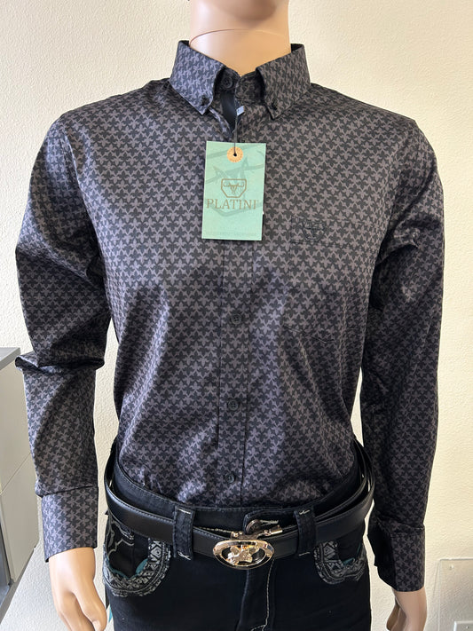 Black Design Dress Shirt