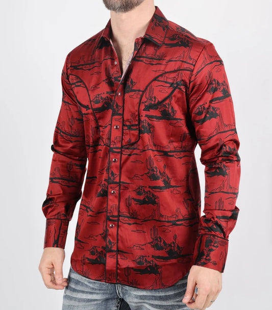 Red Wild West Dress Shirt